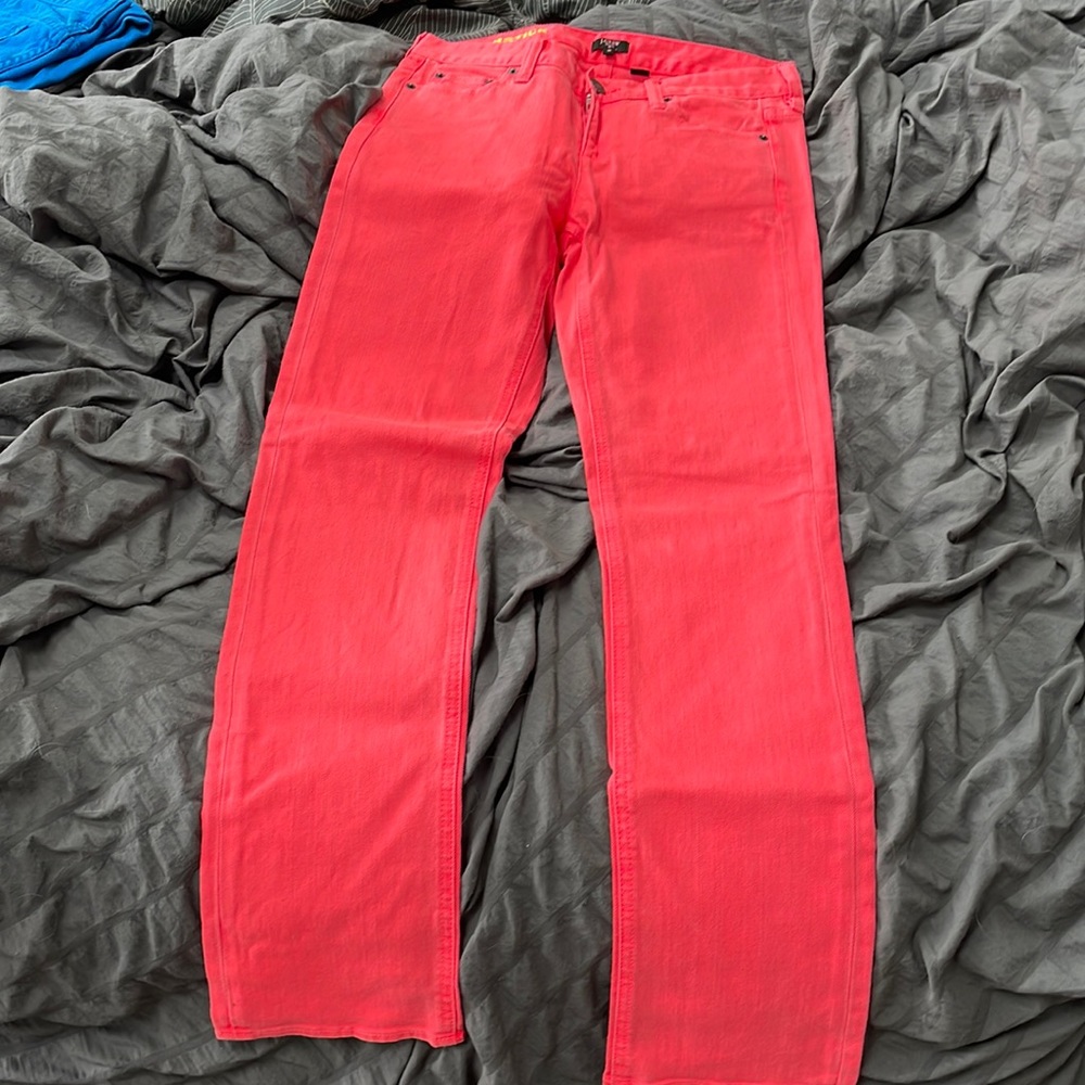 Neon skinny jeans